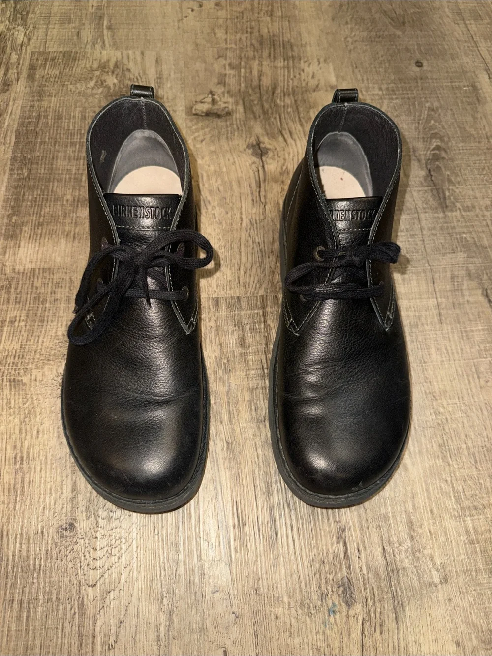 Birkenstock Black Leather Chukka Boots for Men – Lace-Up Ankle Boots